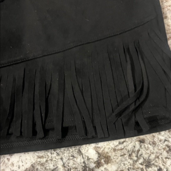 Crazy Train Any Fringe of Mine Black Suede Sparkle Shorts - Brand New Large - Picture 5 of 8